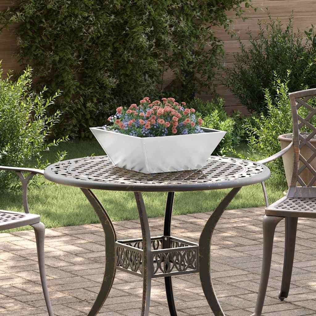 Garten Schalen Pflanzen 5 Stück 40x40x15 cm aus galvanisiertem Stahl.