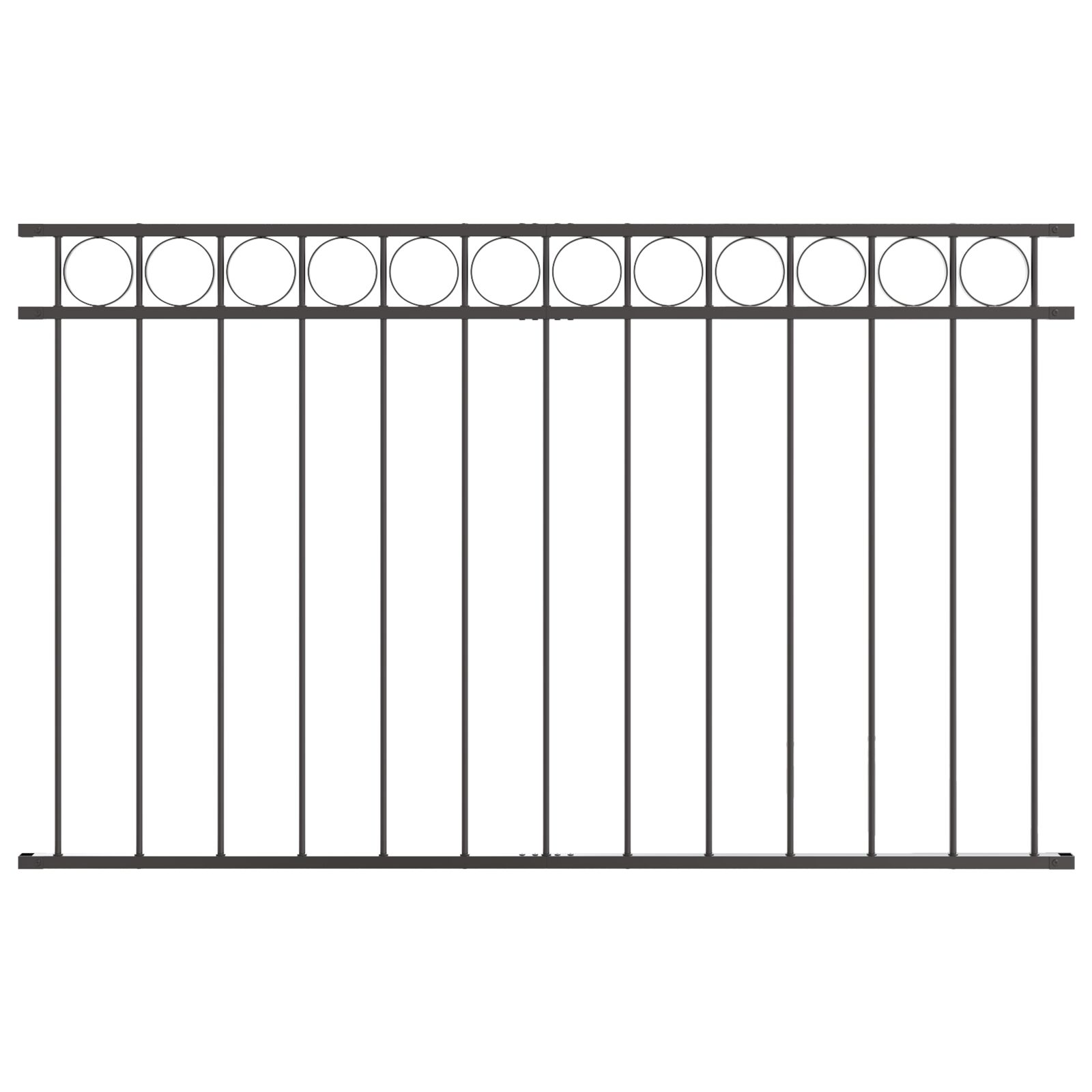 Zaunpaneel grau 1,7x1 m aus Stahl