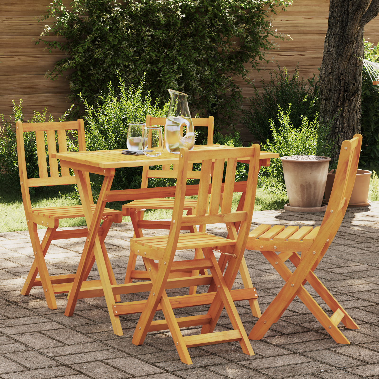 Faltbare Gartenstühle 4 Stk 36x46x86 cm Massivholz Akazie Faltbare Gartenstühle 4 Stk 36x46x86 cm Massivholz Akazie