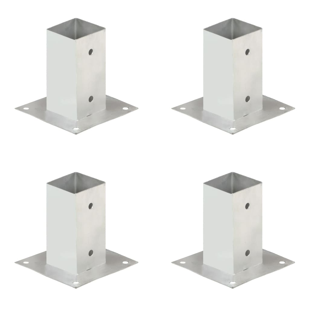 Pfostenanker 4 Stk. Verzinktes Metall 71 mm