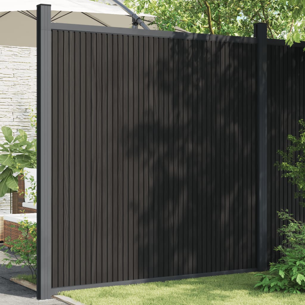 Zaunelement WPC Grau 180x186 cm