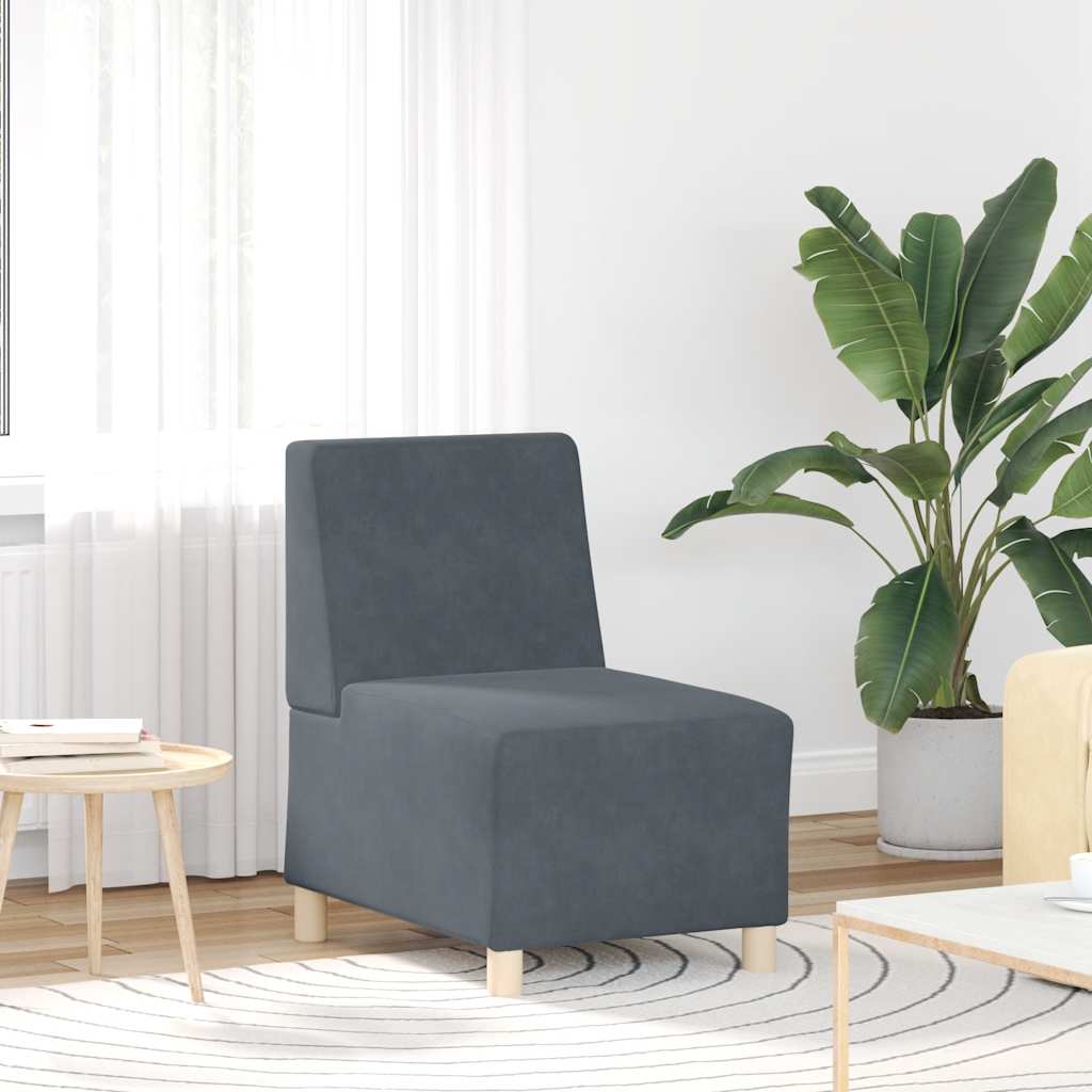 Sessel Dunkelgrau 55 cm Samt Sessel Dunkelgrau 55 cm Samt