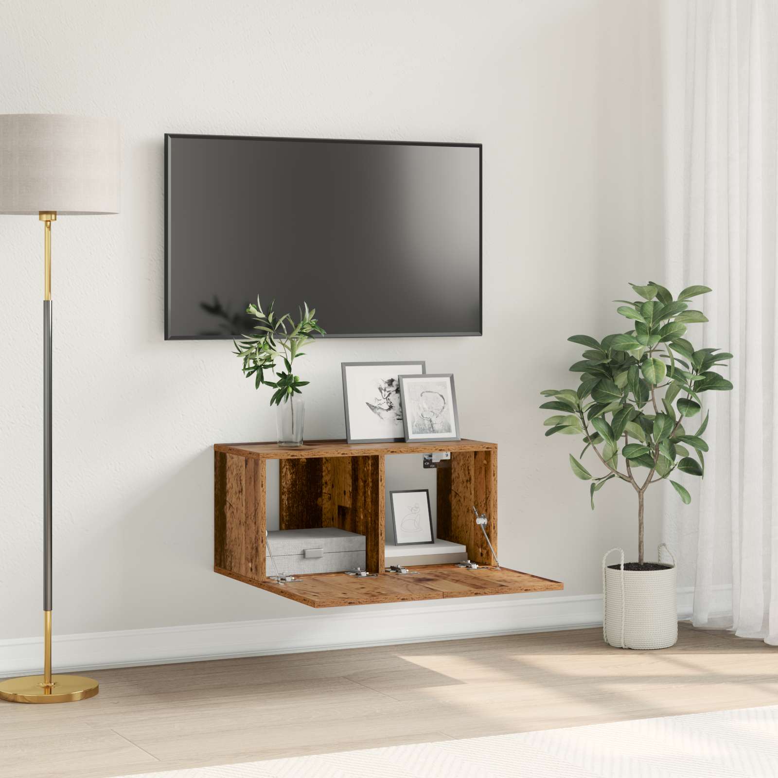 TV-Schrank Alter Holz Spanplatte Mittel TV-Schrank Rechteckig