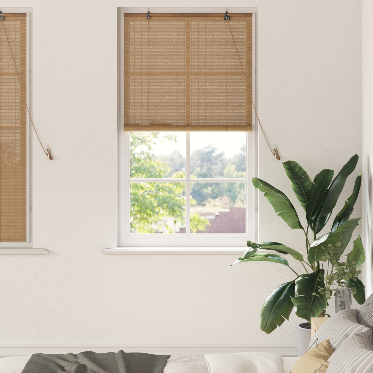 Fensterjalousien und -schattierungen Hellbraun 90 x 160 cm
