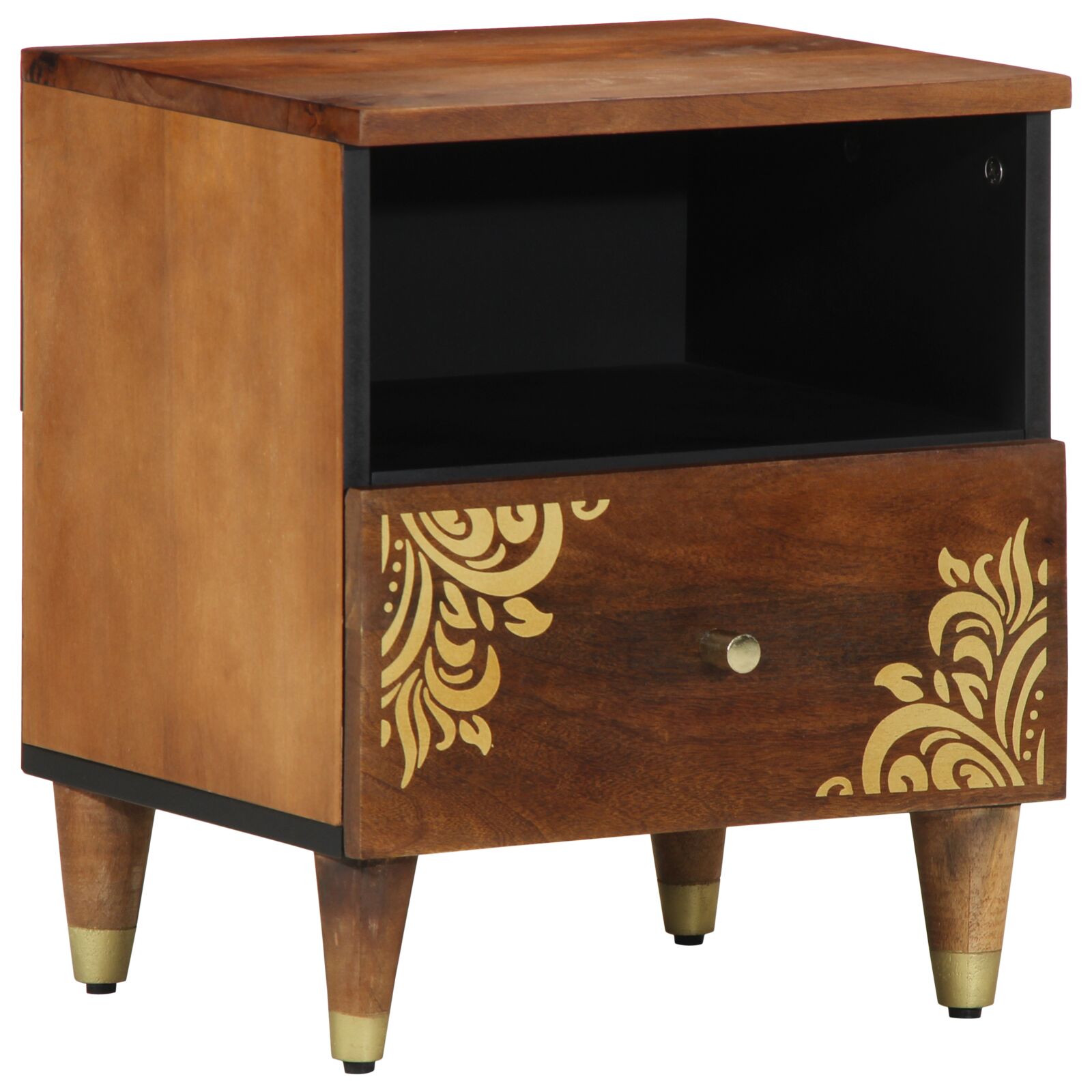 Nachttisch 40x33x46 cm Massivholz Mango