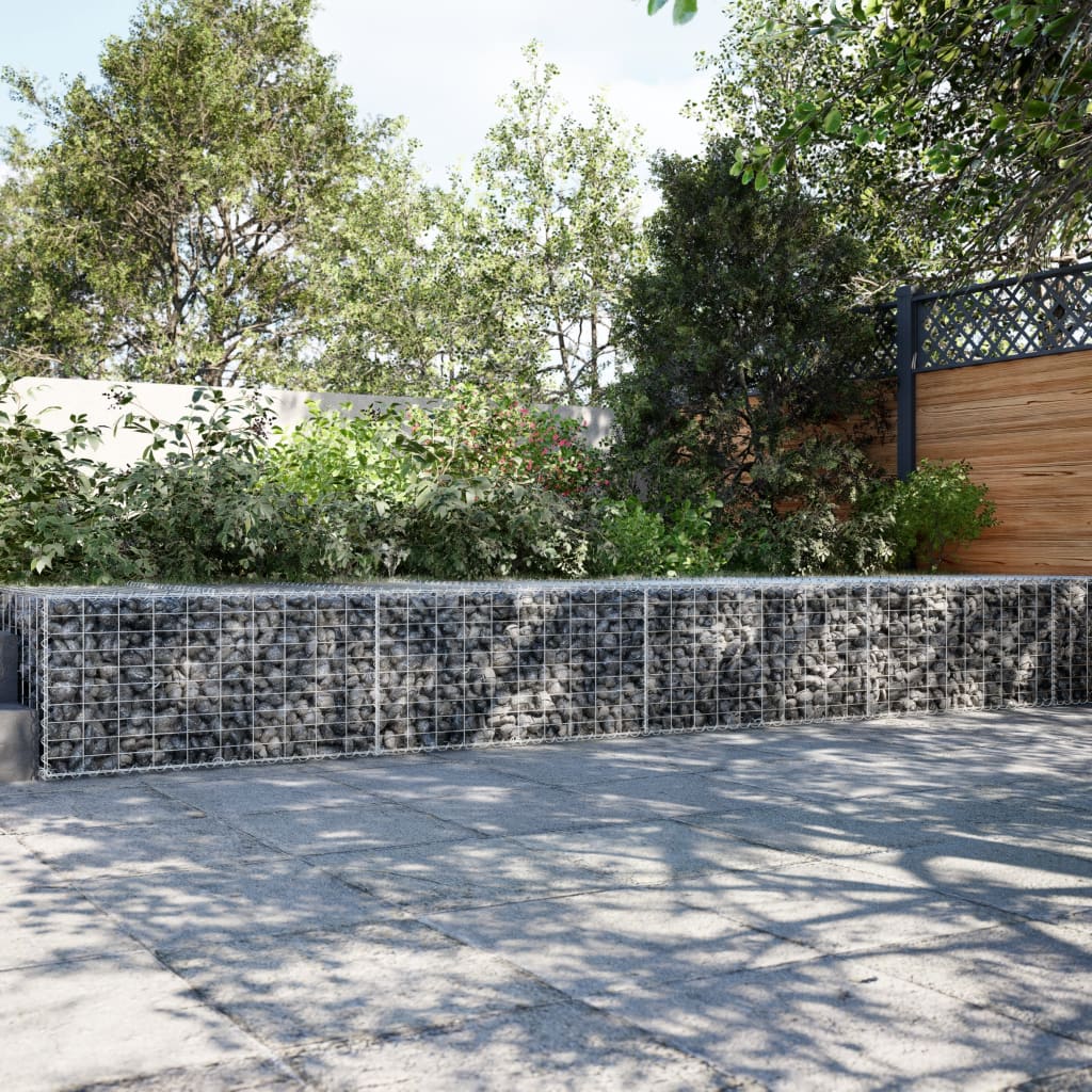 Gabione mit Deckel 400x100x50 cm Verzinktes Eisen Gabione mit Deckel 400x100x50 cm Verzinktes Eisen