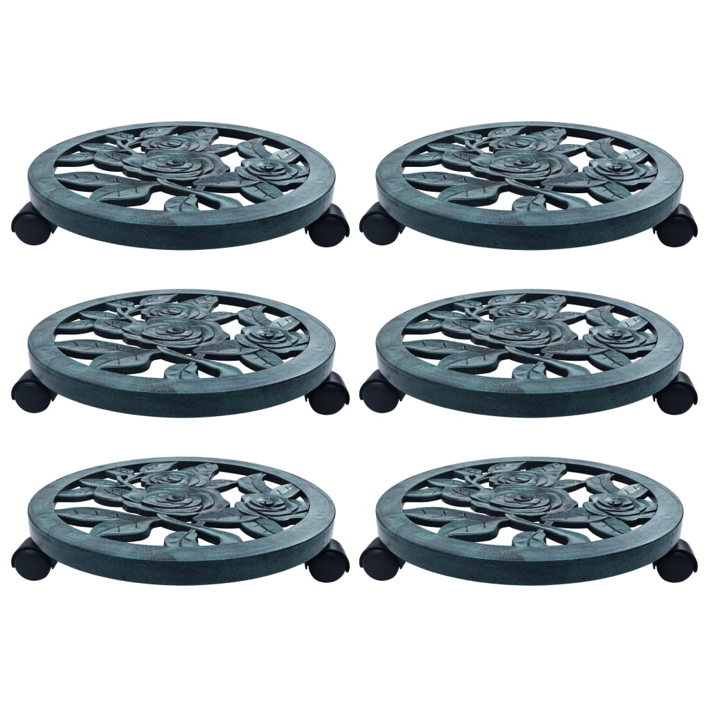 Pflanzenroller 6 Stk. Grün 38 cm Kunststoff