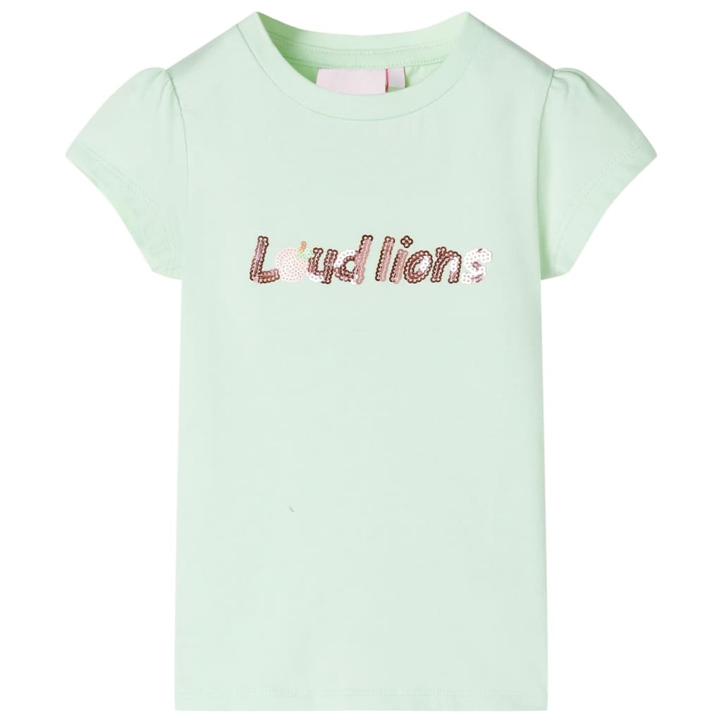 Kinder-T-Shirt mit Flügelärmeln Zartgrün 116