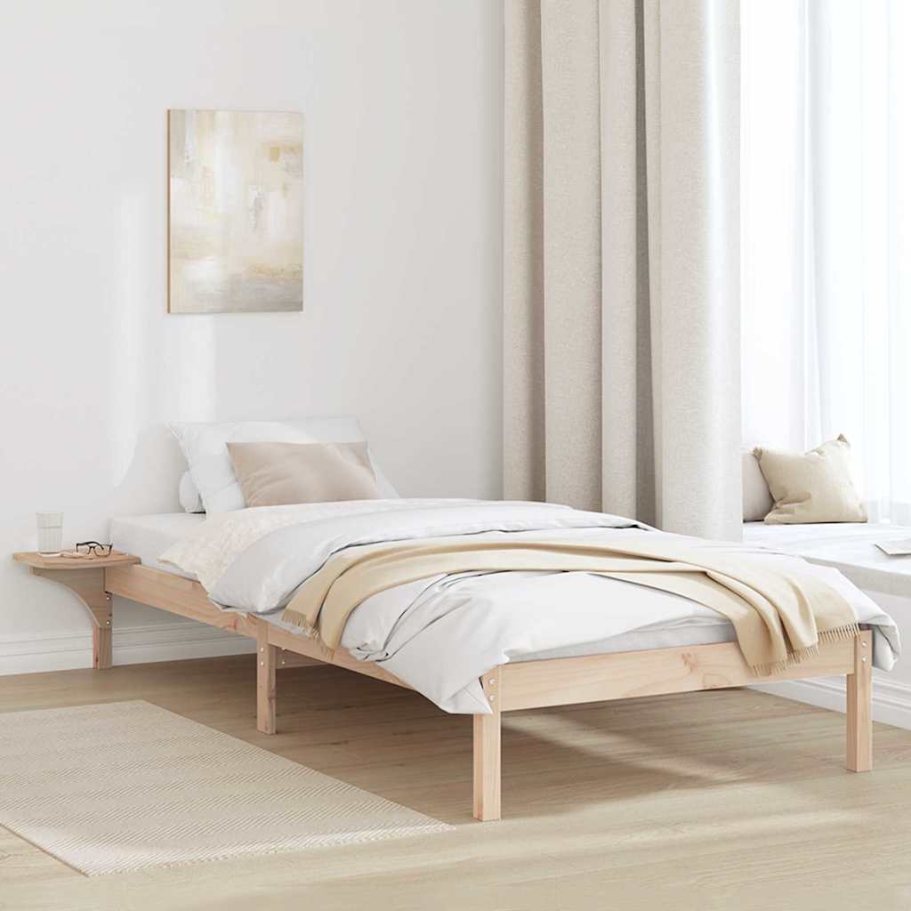 Bettgestell mit Nachttischen Braun 90 x 200 cm Braun