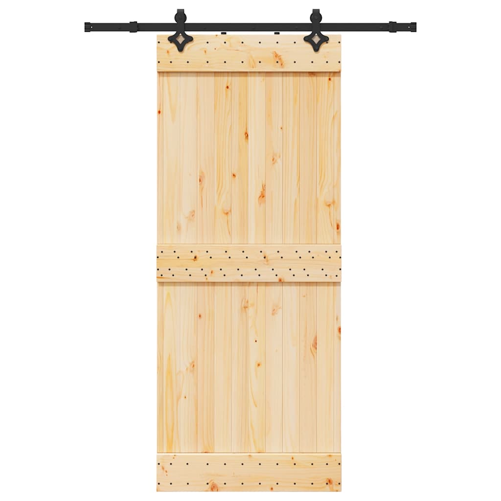 Schiebetür mit Beschlag 85x210 cm Massivholz Kiefer