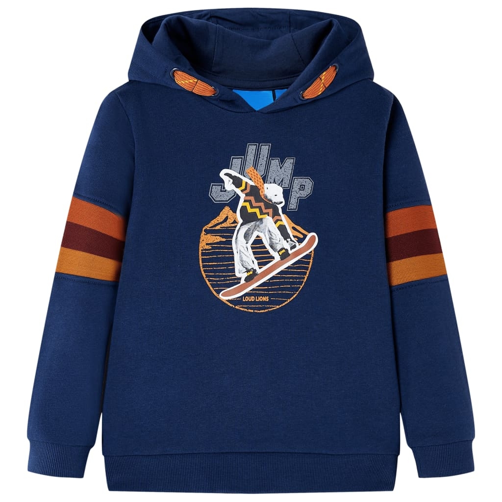 Kinder-Kapuzenpullover Marineblau 128 Kinder-Kapuzenpullover Marineblau 128
