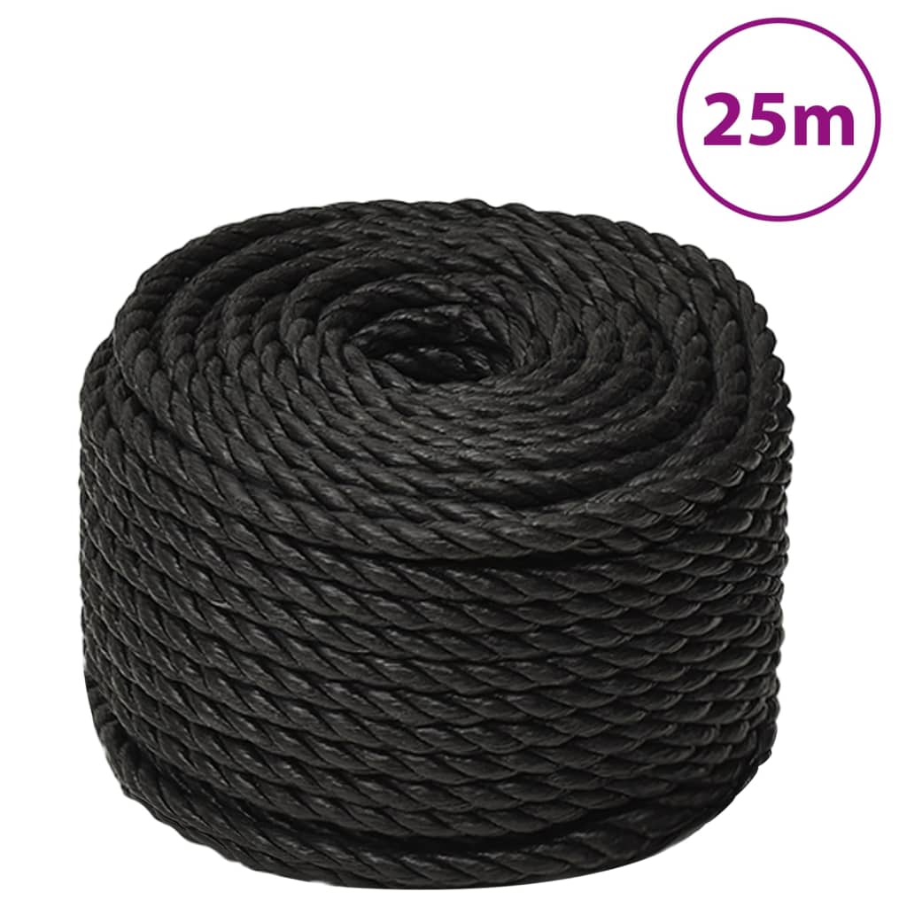 Arbeitsseil Schwarz 20 mm 25 m Polypropylen Arbeitsseil Schwarz 20 mm 25 m Polypropylen