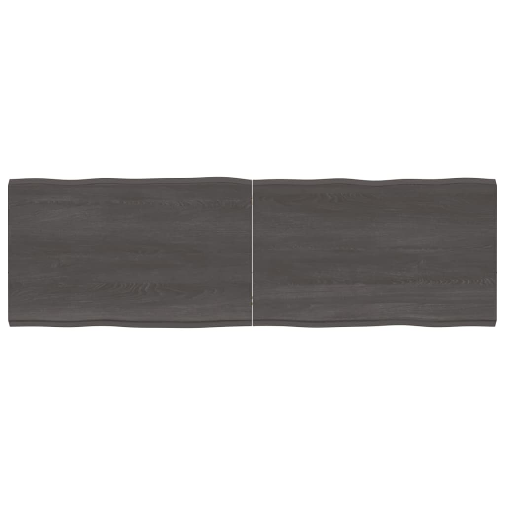 Tischplatte 160x50x(2-4) cm Massivholz Behandelt Baumkante
