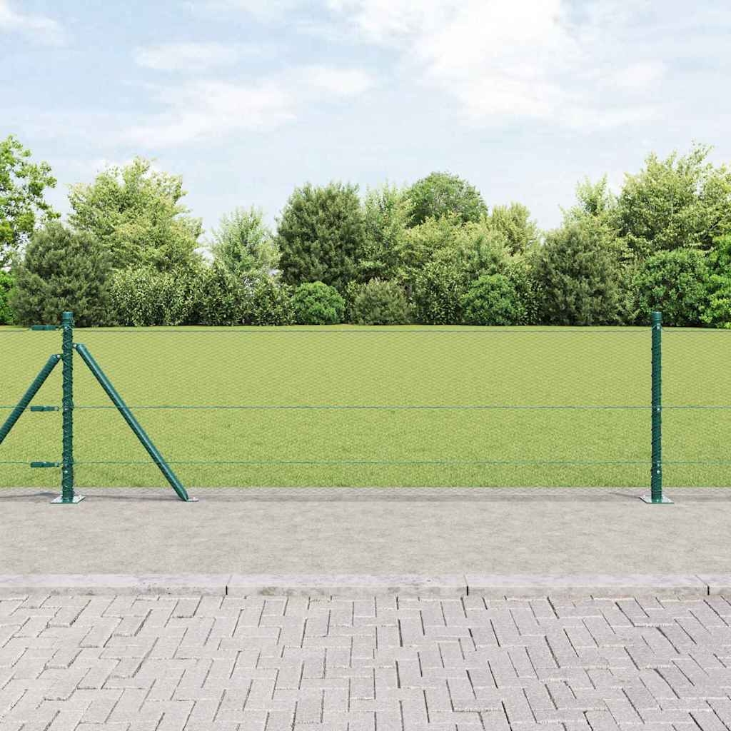 Sechseckzaun Grün 0.6x25 m Stahl