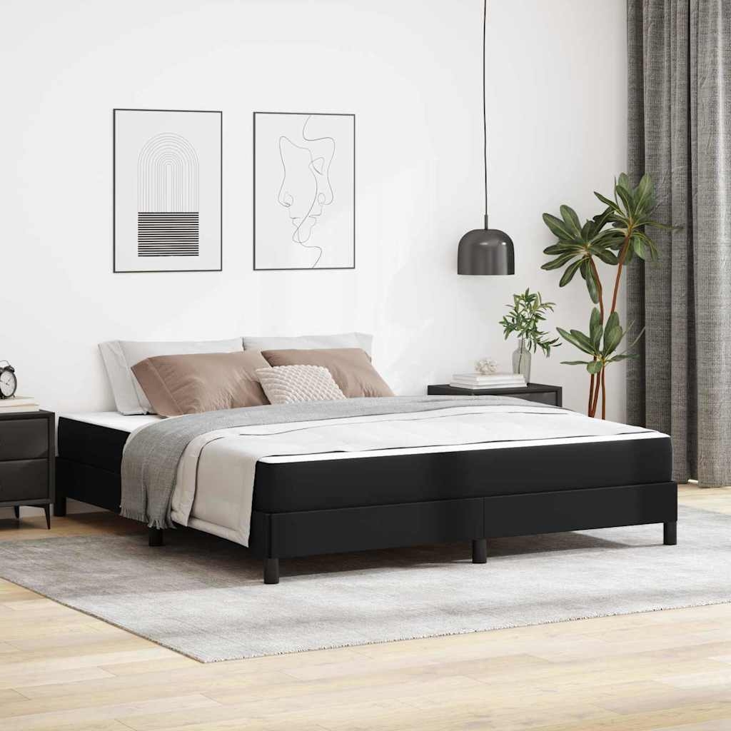 Bett Sonstiges Schwarz 180 x 200 cm Kunstleder
