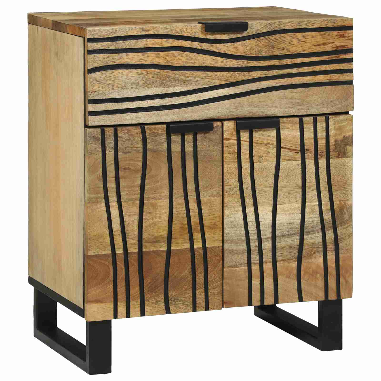 Nachttisch 50x33x60 cm Massivholz Mango