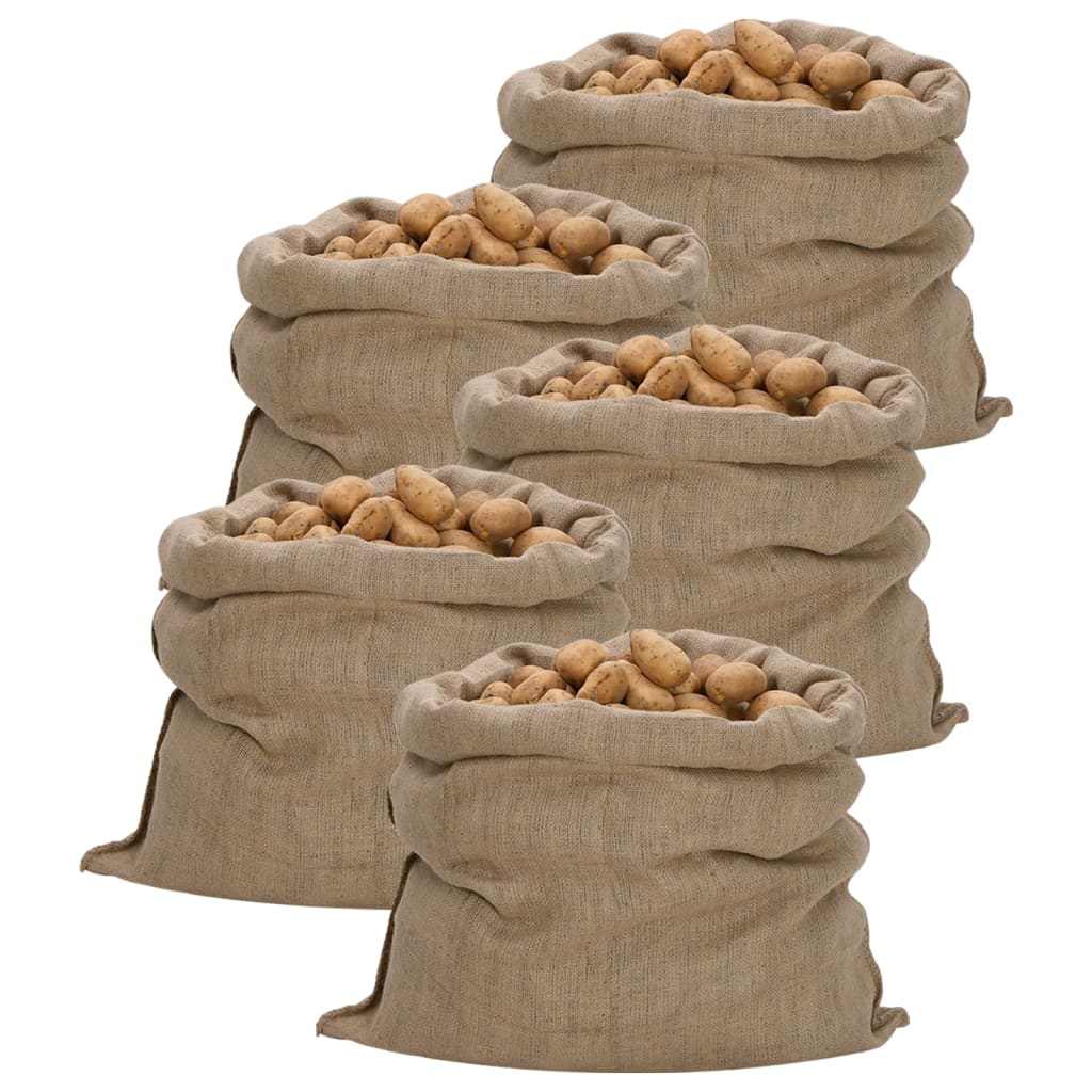 Jutesäcke 5 Stk. 100x110 cm 100% Jute 340 g/m² Jutesäcke 5 Stk. 100x110 cm 100% Jute 340 g/m²