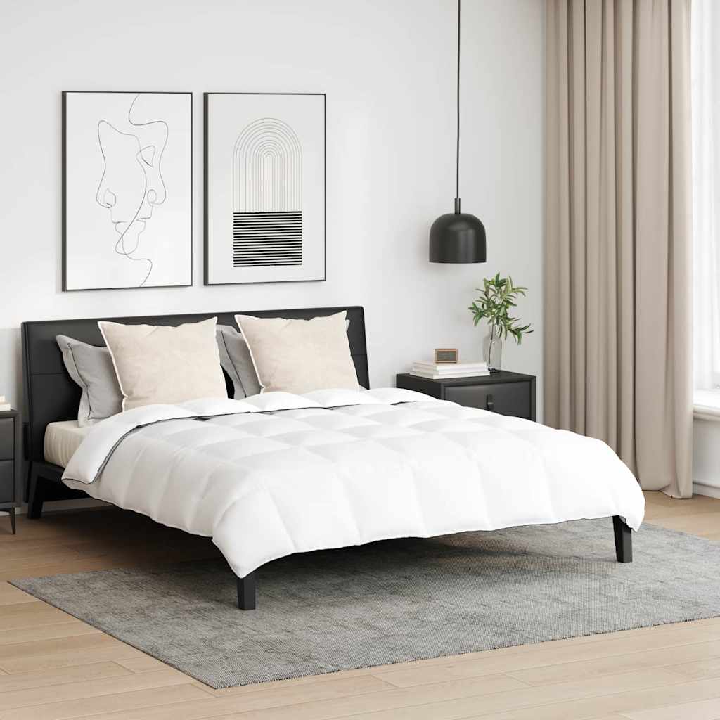 Winter Bettdecke Set mit Kissen 3 pcs Weiß 240 x 220 cm