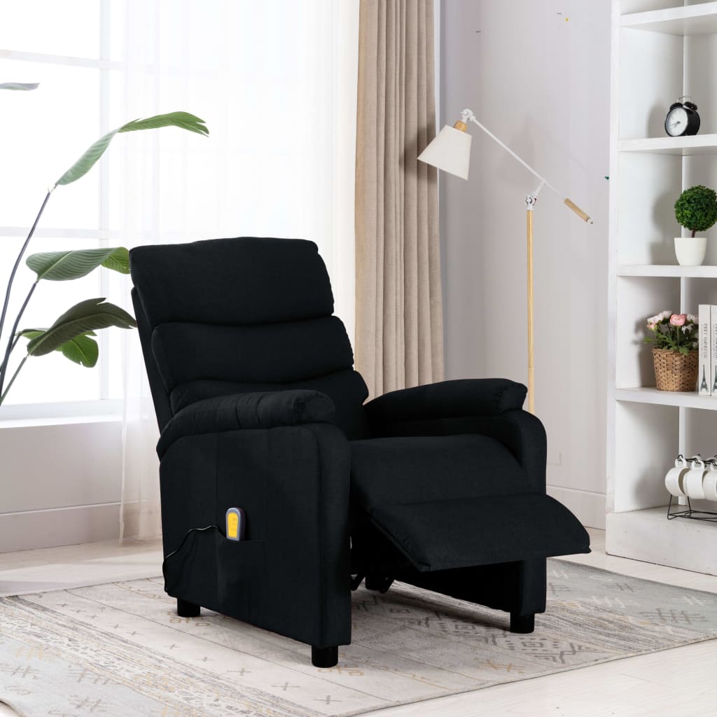 Massagesessel Schwarz Stoff