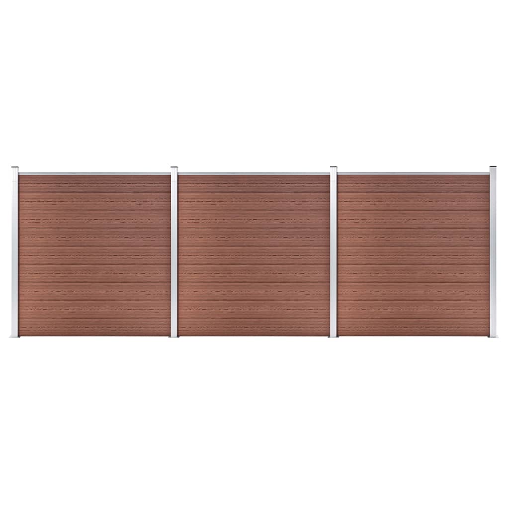 Gartenzaun WPC 526x186 cm Braun