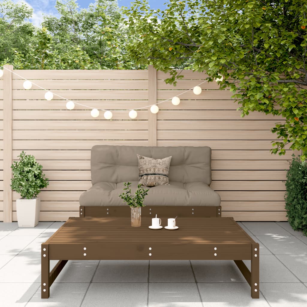 2-tlg. Garten-Lounge-Set mit Kissen Honigbraun Massivholz 2-tlg. Garten-Lounge-Set mit Kissen Honigbraun Massivholz