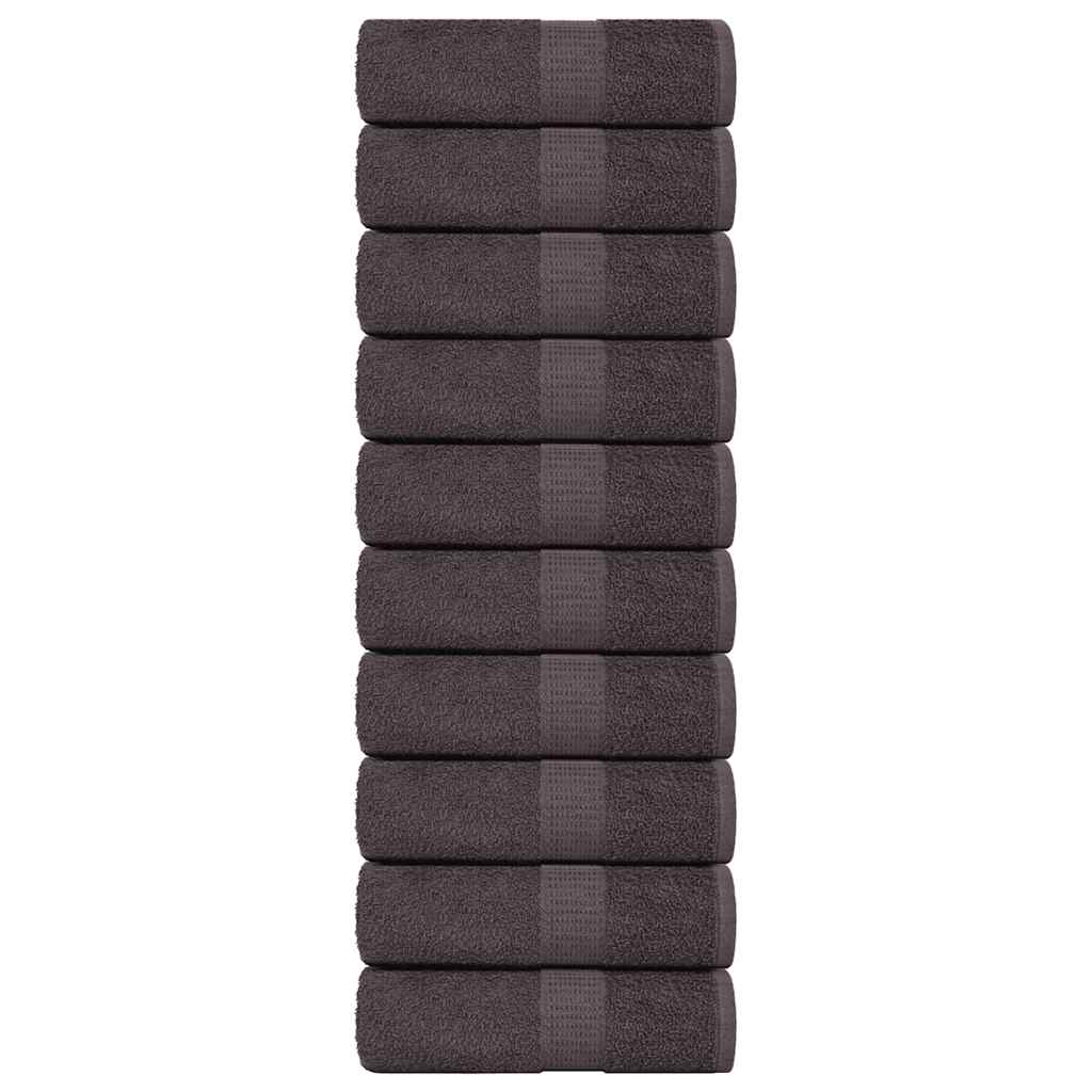 Gästetücher 10 Stk. Anthrazit 30x50 cm 360 g/m² 100% Baumwolle