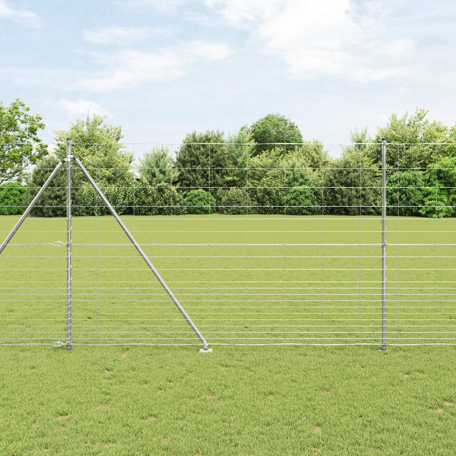 Weidezaun 1,6x25 m galvanisierter Stahl