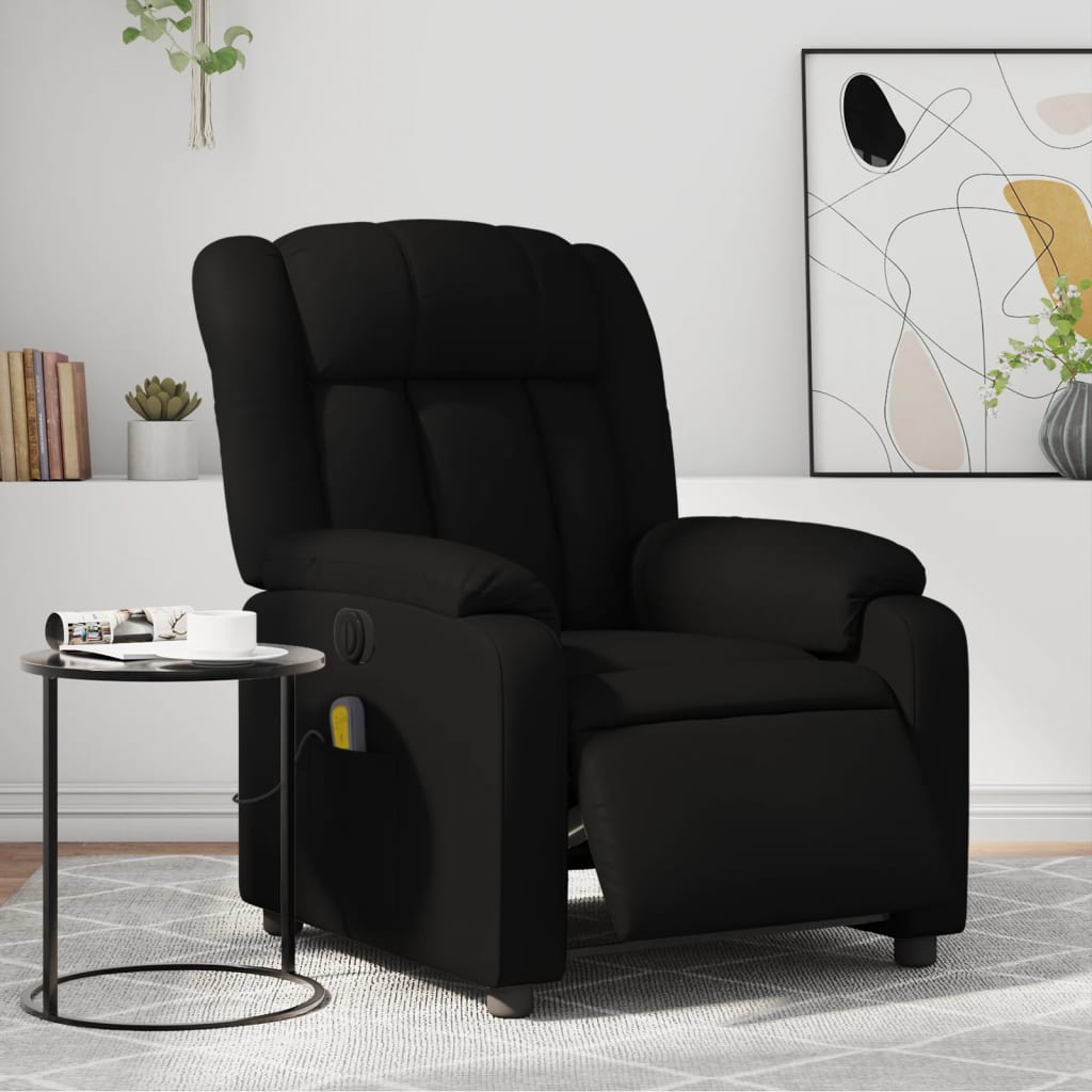 Massagesessel Elektrisch Schwarz Kunstleder