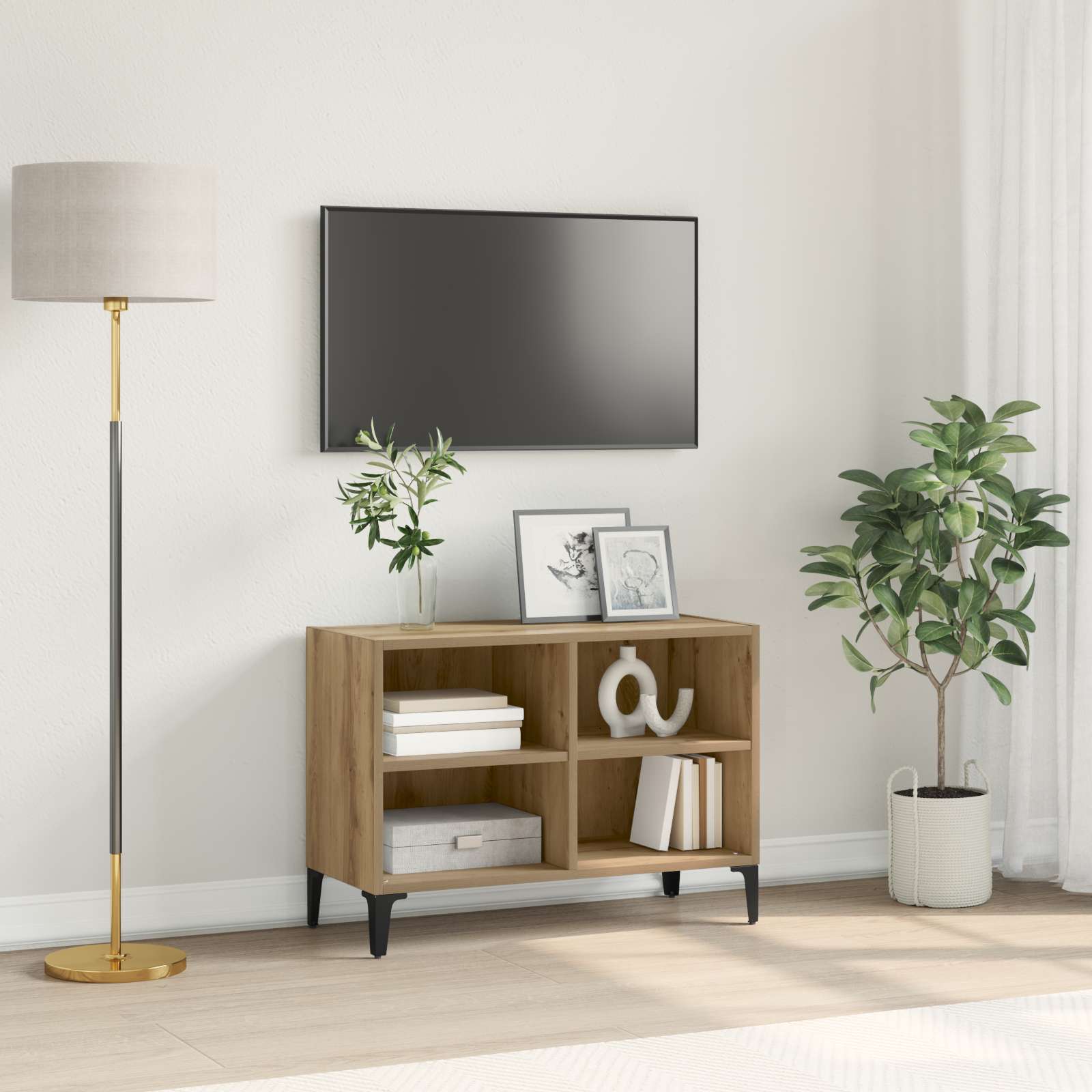 TV Stand Artisan Oak Artisan Oak Holzwerkstoff Mittel TV Stand