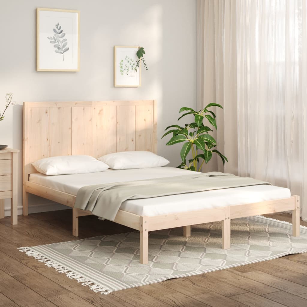 Massivholzbett ohne Matratze 120x190 cm Kiefernholz