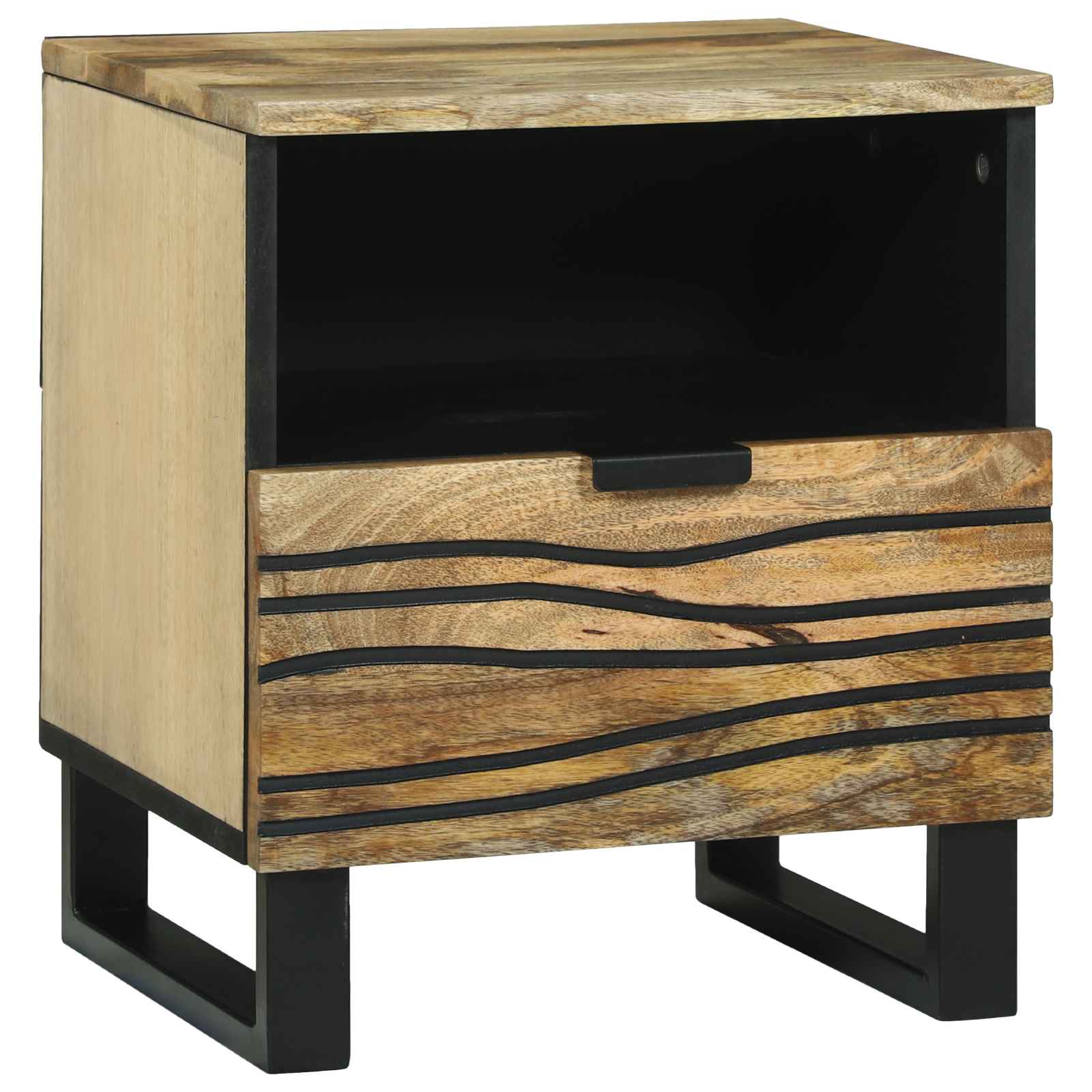 Nachttisch 40x33x46 cm aus massivem Mango-Holz