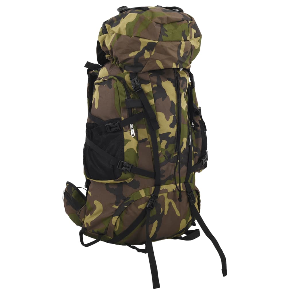 Wanderrucksack Grün Tarnfarben 80 L Oxford-Gewebe Wanderrucksack Grün Tarnfarben 80 L Oxford-Gewebe