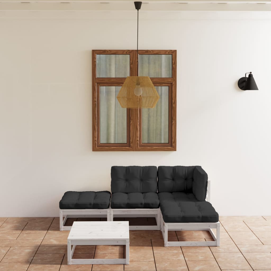 5-tlg. Garten-Lounge-Set mit Kissen Kiefer Massivholz 5-tlg. Garten-Lounge-Set mit Kissen Kiefer Massivholz