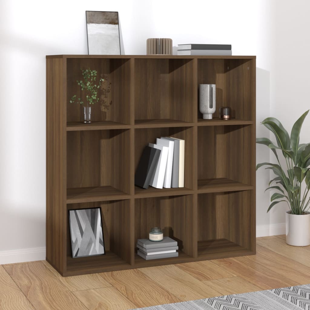 Bücherschrank Braun Eichen-Optik 98x29x97,5 cm