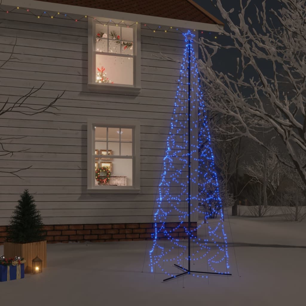 LED-Weihnachtsbaum Kegelform Blau 1400 LEDs 160x500 cm