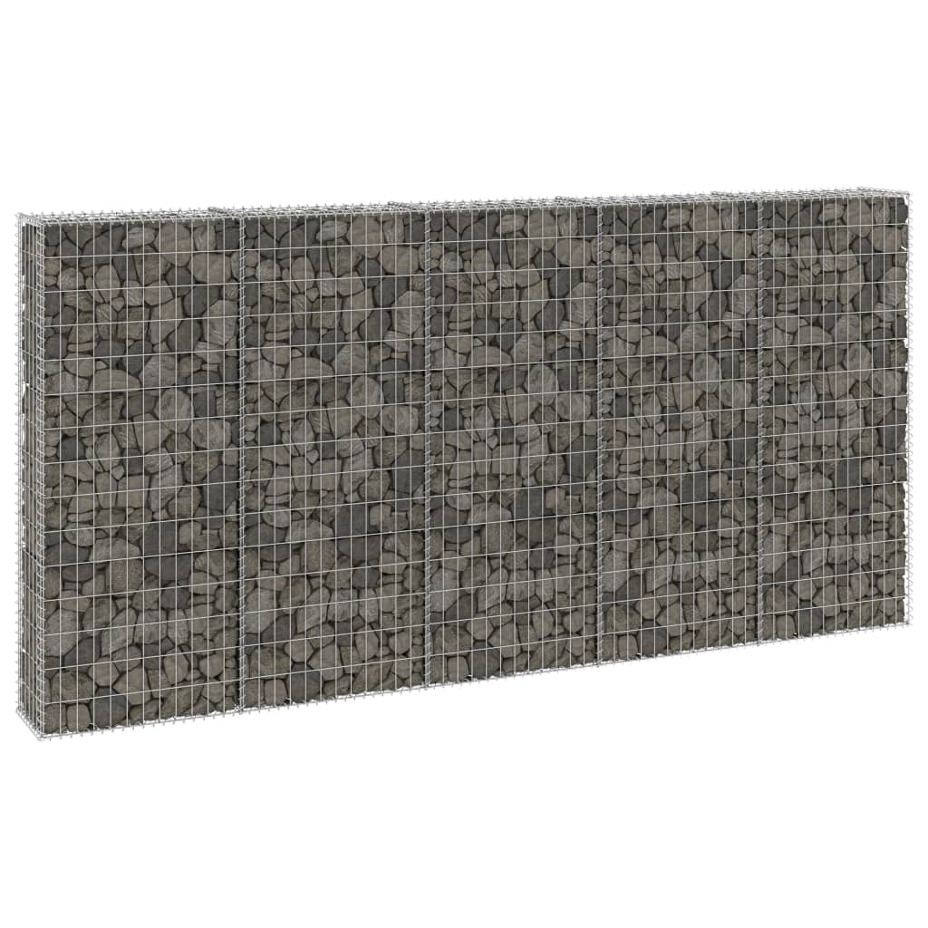 Gabionenwand mit Abdeckung Verzinkter Stahl 300x30x150 cm Gabionenwand mit Abdeckung Verzinkter Stahl 300x30x150 cm