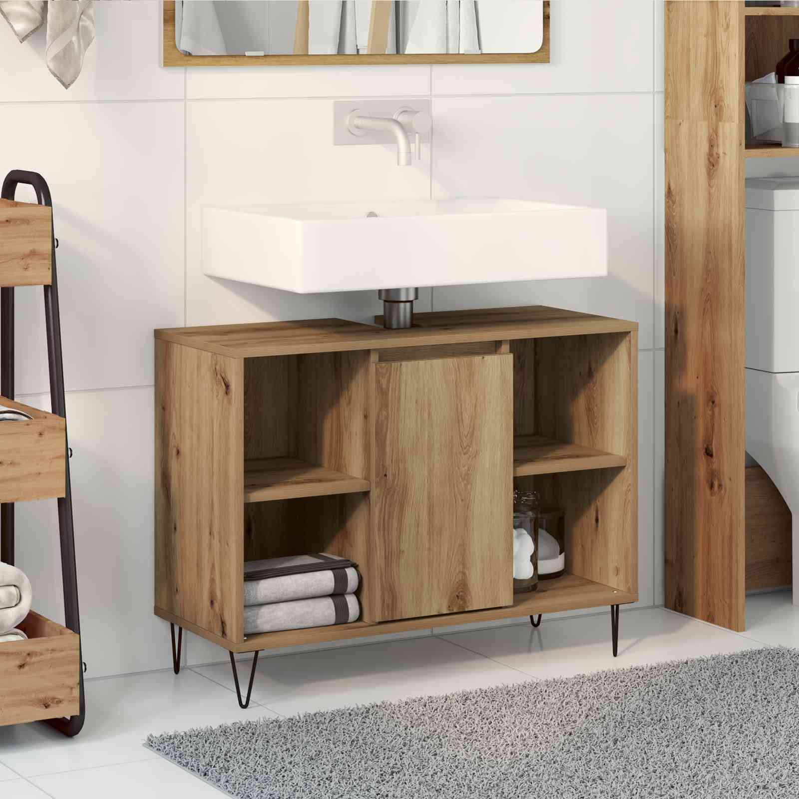 Waschtisch Kunsthandwerk Eiche MDF Standard Waschtisch