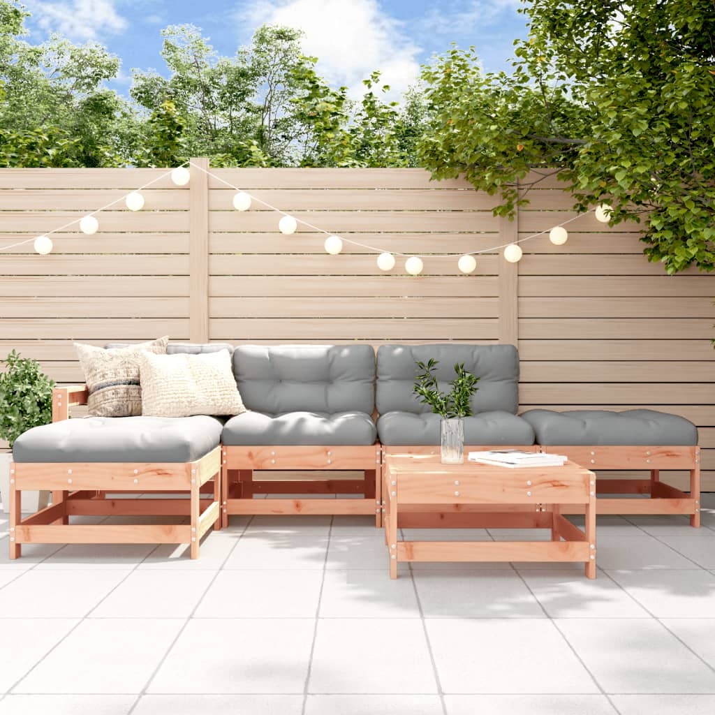 6-tlg. Garten-Lounge-Set mit Kissen Massivholz Douglasie 6-tlg. Garten-Lounge-Set mit Kissen Massivholz Douglasie