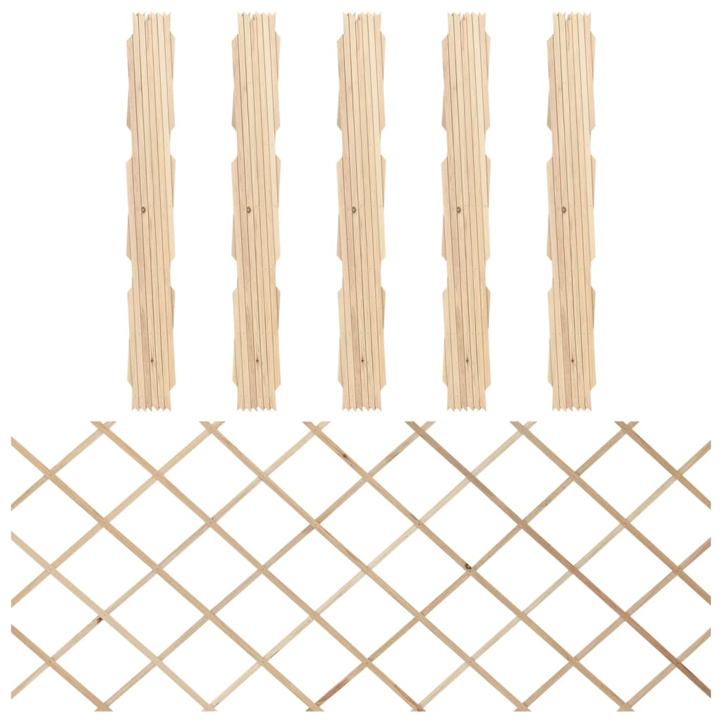 Rankzäune 5 Stk. Massivholz Tanne 180x80 cm