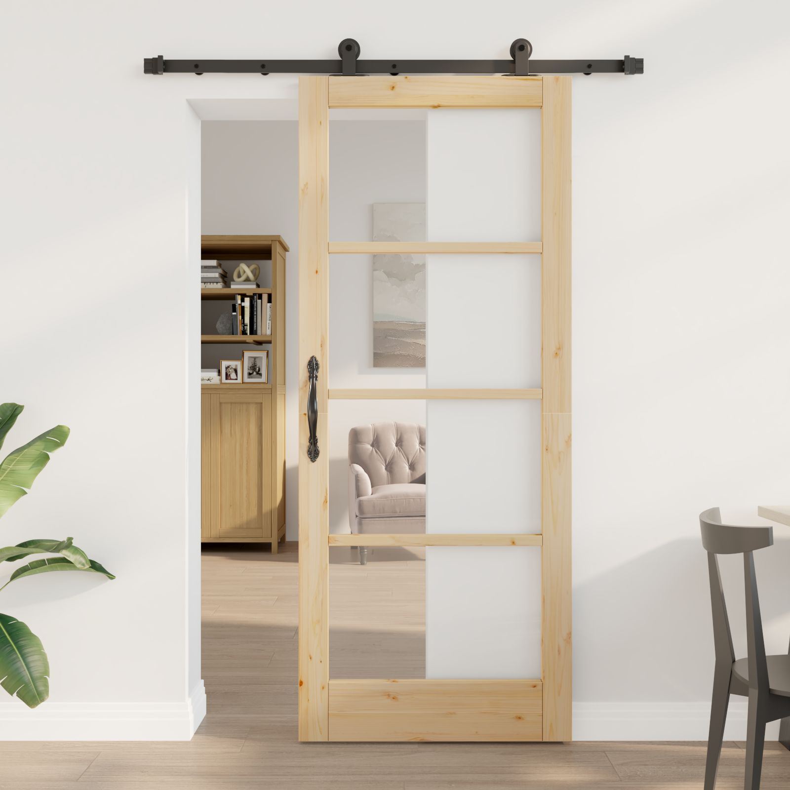 Schiebetür mit Zubehör-Set 'ORKDAL'83x202 cm