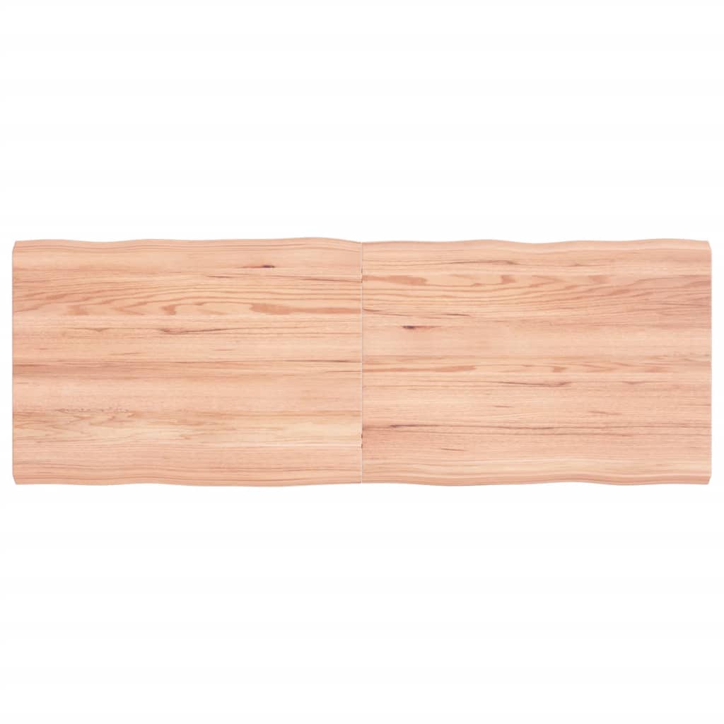Tischplatte 140x50x(2-4) cm Massivholz Behandelt Baumkante
