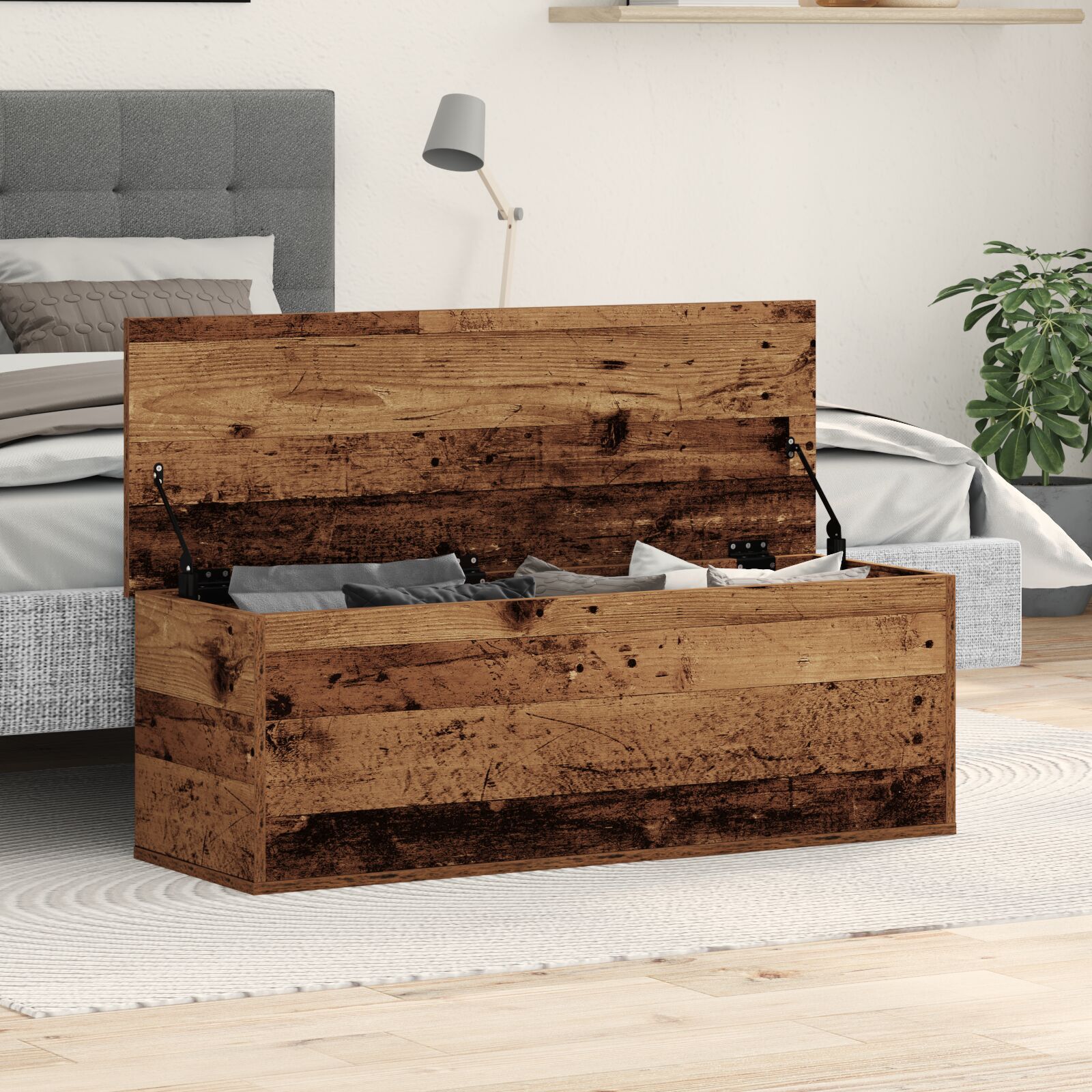 Aufbewahrungsbox aus altem Holz 102x35x35 cm aus Qualitäts-Holz