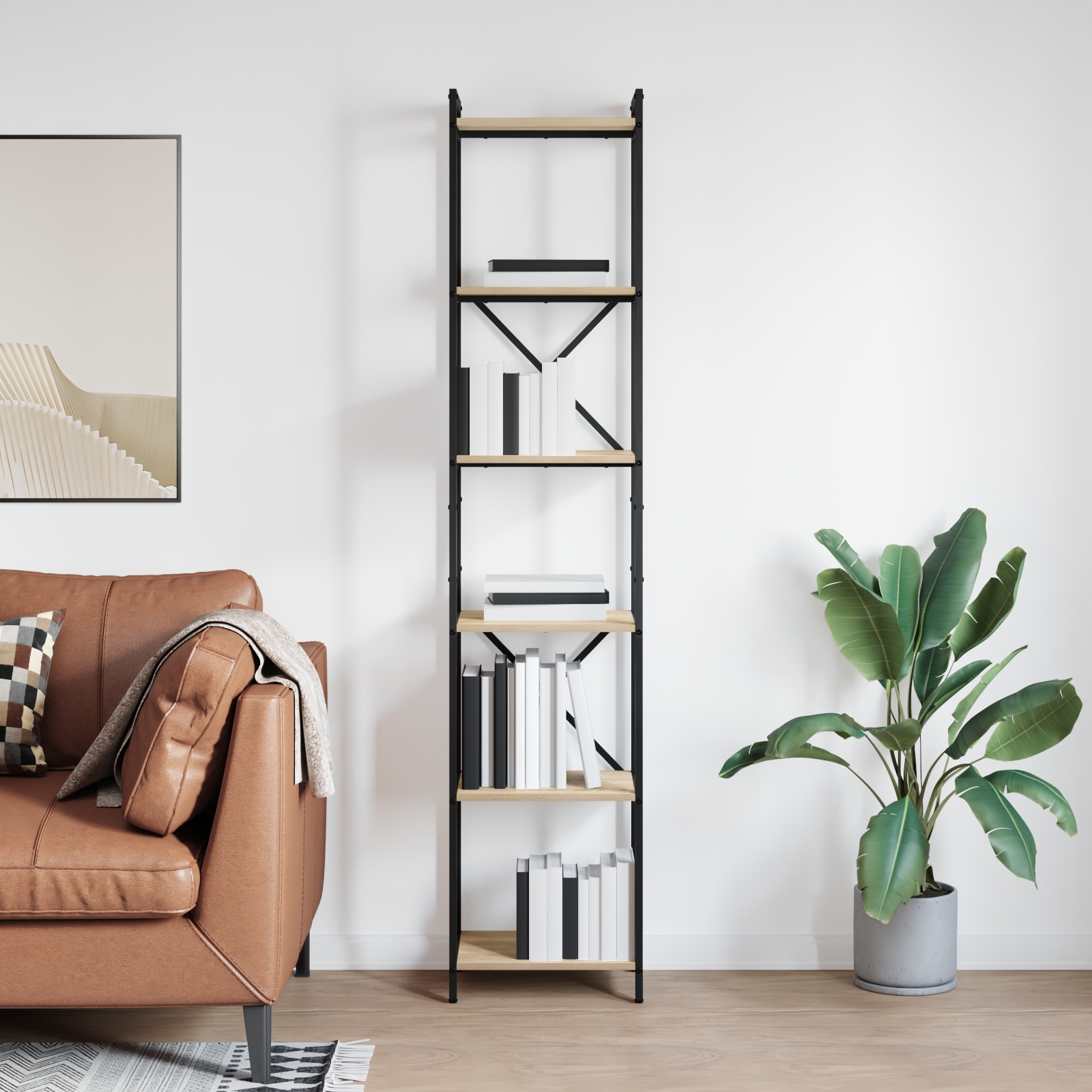 Bücherregal Sonoma Eiche 40 x 30 x 188 cm Holzwerkstoff