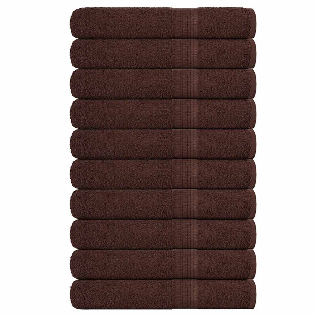 Saunatücher 10 Stk. Braun 80x200 cm 360 g/m² 100% Baumwolle