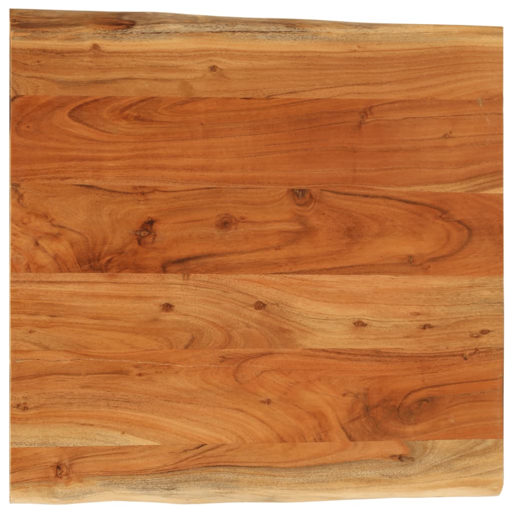 Tischplatte 60x60x3,8cm Quadratisch Massivholz Akazie Baumkante