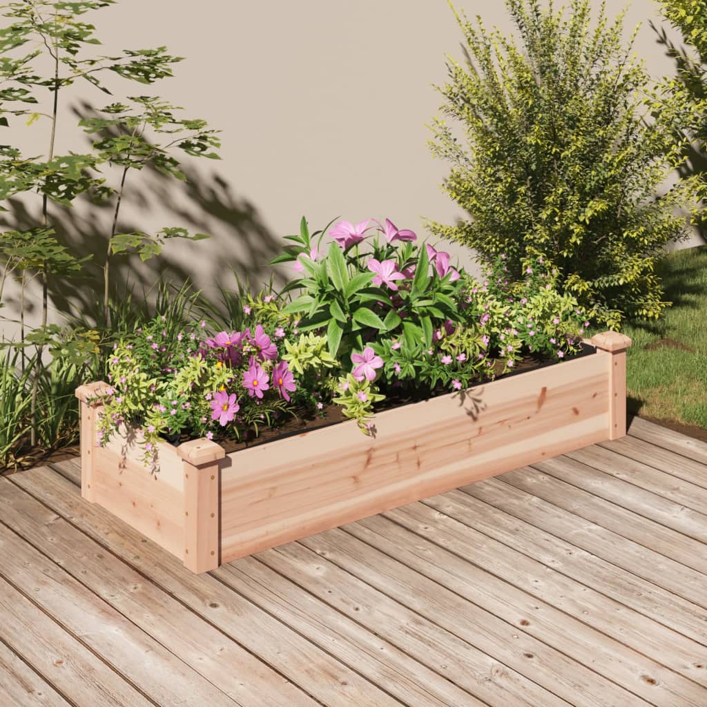 Hochbeet mit Einsatz 120x45x25 cm Massivholz Tanne Hochbeet mit Einsatz 120x45x25 cm Massivholz Tanne