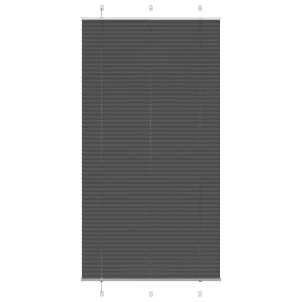 Plissee Schwarz 100x200 cm Stoffbreite 99,4 cm Polyester