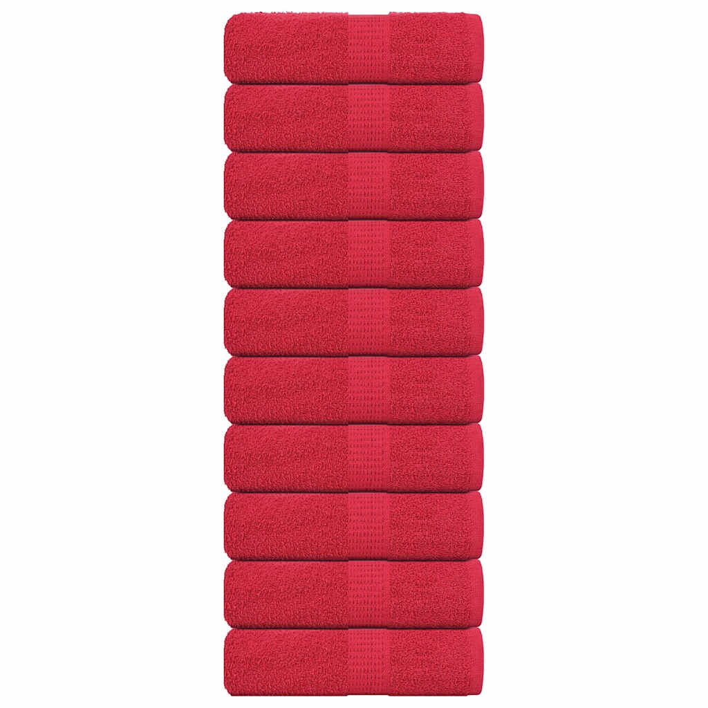 Gästetücher 10 Stk. Rot 30x50 cm 360 g/m² 100% Baumwolle