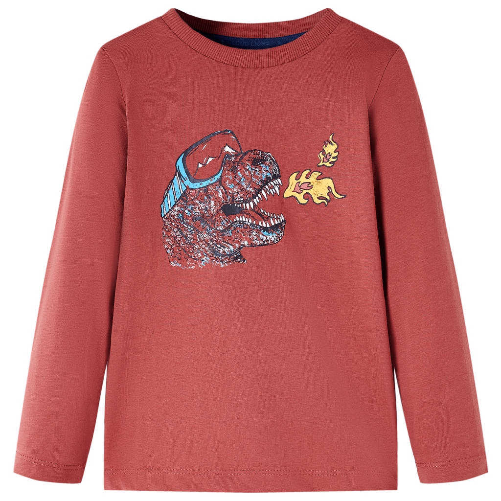 Kinder-Langarmshirt Dunkelrot 104