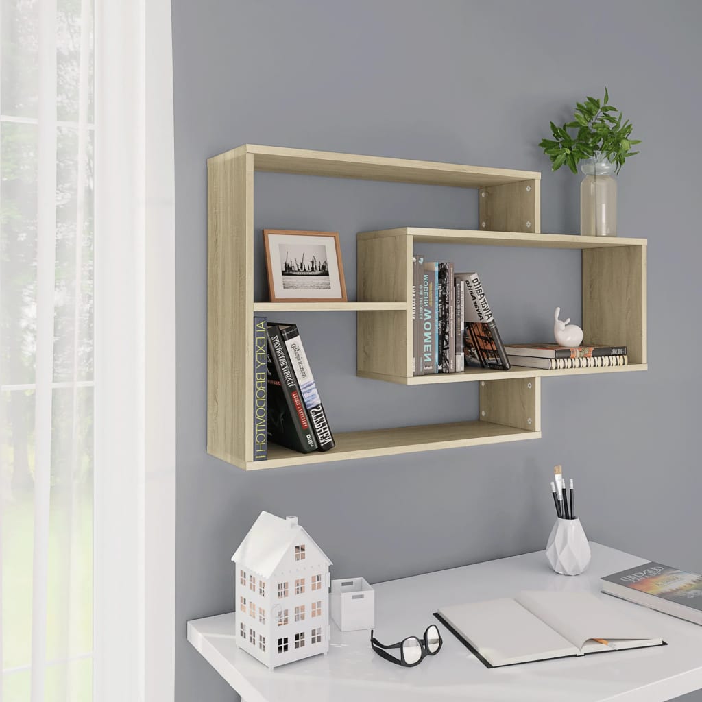 Wandregale Sonoma-Eiche 104x20x58,5 cm Holzwerkstoff